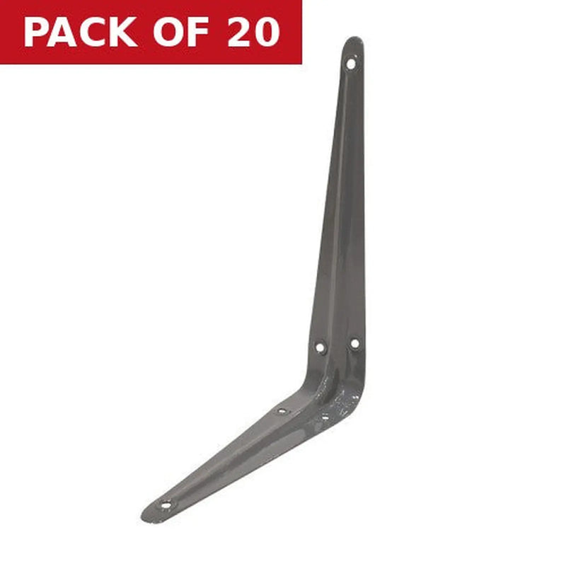 Centurion London Type Shelf Brackets, Grey Finish, 225mm x 175mm - Pack of 20