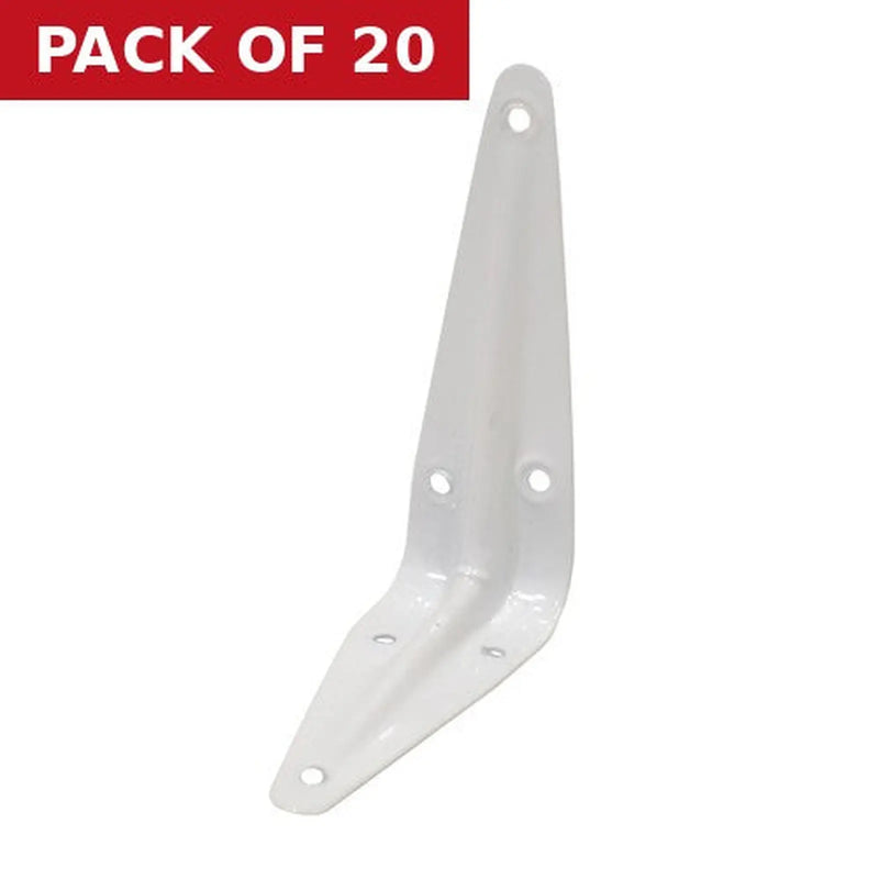 Centurion London Type Shelf Brackets, White Finish, 100mm x 75mm - Pack of 20