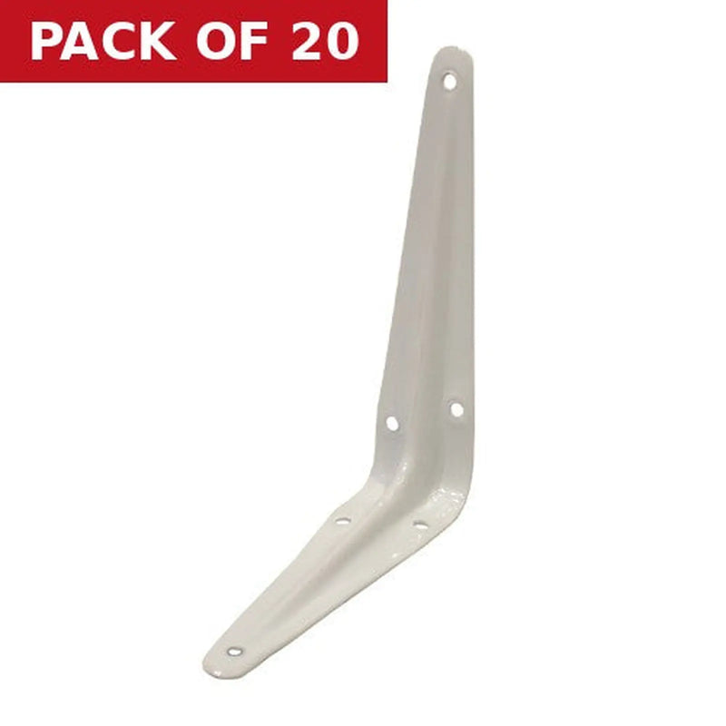 Centurion London Type Shelf Brackets, White Finish, 125mm x 100mm - Pack of 20