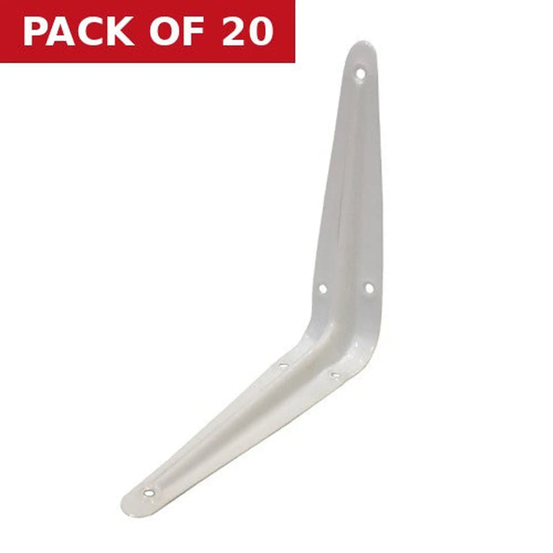 Centurion London Type Shelf Brackets, White Finish, 150mm x 125mm - Pack of 20