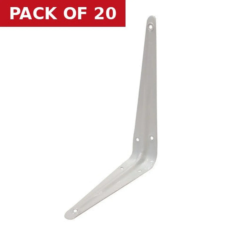 Centurion London Type Shelf Brackets, White Finish, 225mm x 175mm - Pack of 20