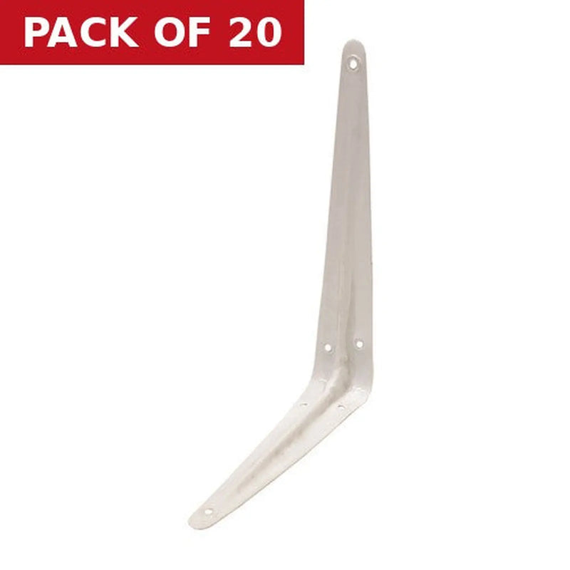 Centurion London Type Shelf Brackets, White Finish, 250mm x 200mm - Pack of 20
