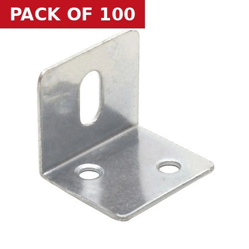 Centurion 25mm x 25mm ZP Slotted Steel Bracket - Pack of 100
