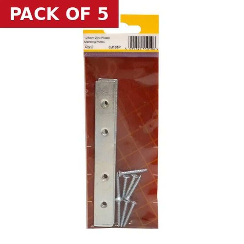 Centurion 125mm ZP Mending Plate (Pack of 2) - Pack of 5