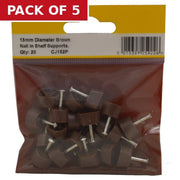 Centurion 15mm Diameter Brown Nail In Shelf Supports (Pack of 20) - Pack of 5