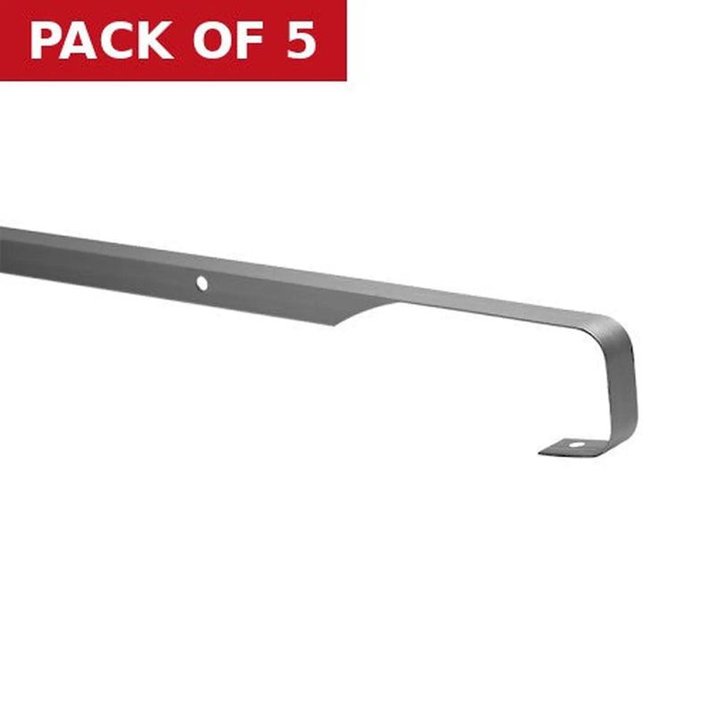 Centurion 40mm Bullnose Straight Worktop Trim - 10mm Radius - Matt Silver - Pack of 5
