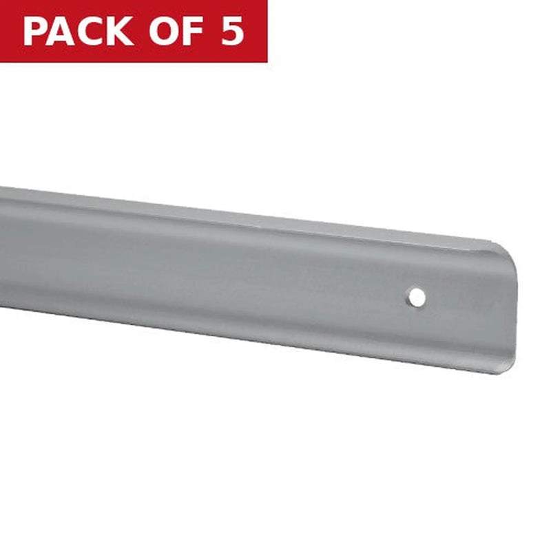 Centurion 30mm Bullnose Corner Worktop Trim - 6mm Radius - Matt Silver - Pack of 5