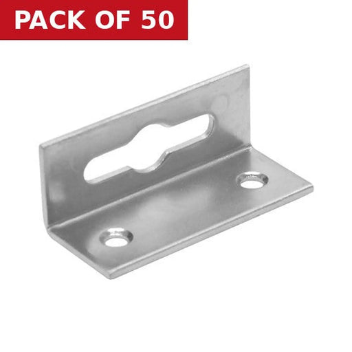 Centurion 20.5 x 19.5 x 48mm BZP Keyhole Hanging Bracket - Pack of 50