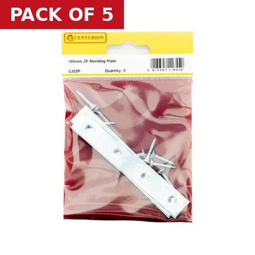 Centurion 100mm ZP Mending Plate (Pack of 2) - Pack of 5