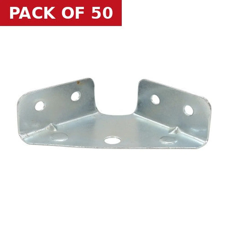 Centurion 50mm x 50mm ZP Corner Bracket - Pack of 50