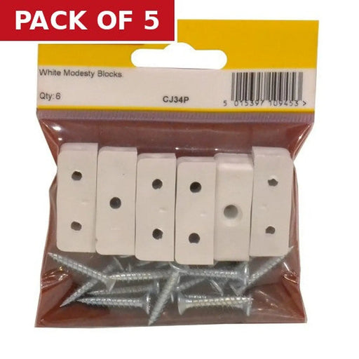 Centurion White Modesty Blocks (Pack of 6) - Pack of 5