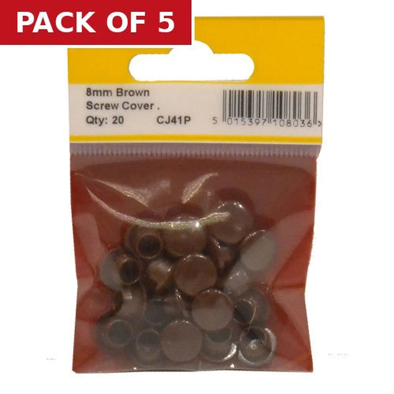 Centurion Brown Screw Covers (Pack of 20) - Pack of 5