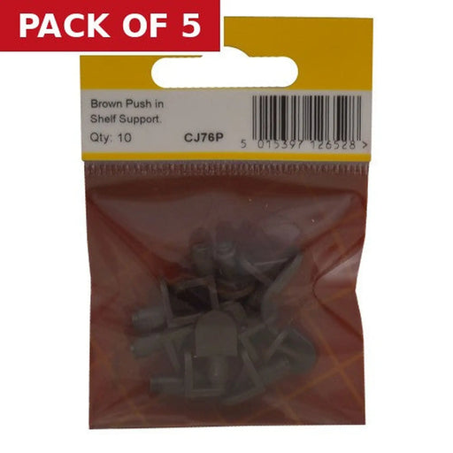 Centurion Brown Push In Shelf Support (Pack of 10) - Pack of 5