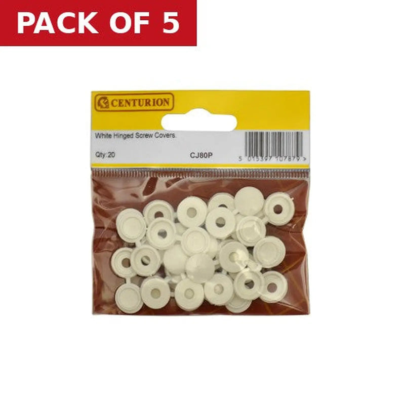 Centurion Beige Hinged Screw Covers (Pack of 20) - Pack of 5