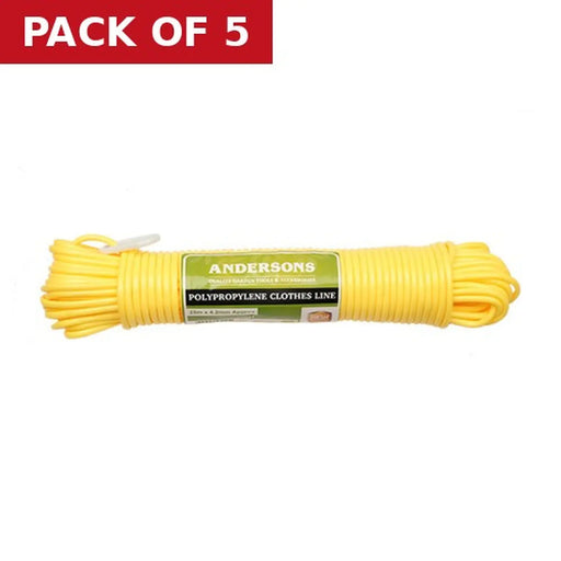 Centurion Clothes Line - Plastic Core - 25m x 5mm - Pack of 5