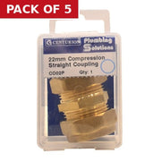 Centurion 22mm Compression Straight Coupling - Pack of 5