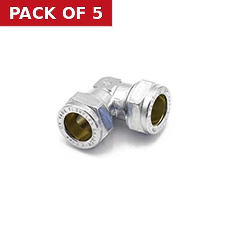 Centurion 15mm Chrome Compression Elbows - Pack of 5
