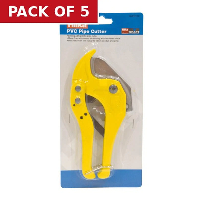 Centurion Hilka Ratchet PVC Pipe Cutter (20020100) - Pack of 5
