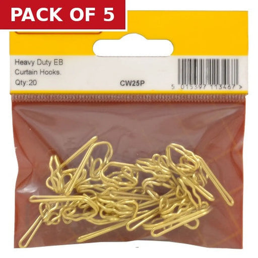 Centurion Heavy Duty EB Curtain Hooks (Pack of 20) - Pack of 5