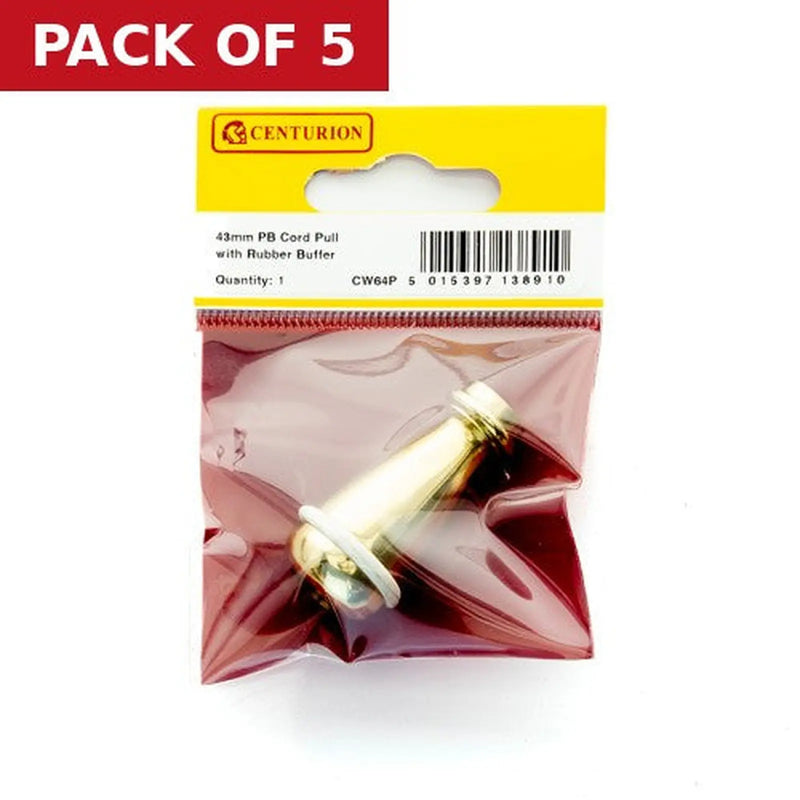 Centurion 43mm PB Cord Pull With Rubber Buffer - Pack of 5