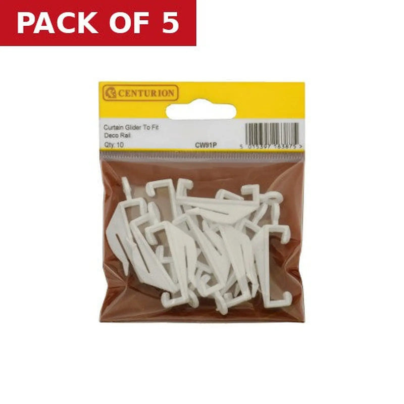 Centurion Curtain Glider To Fit Deco Rail (Pack of 10) - Pack of 5