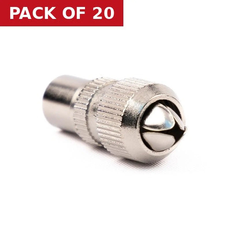 Centurion Male Metal Co-Axial Plug (Supplied Loose) - Pack of 20