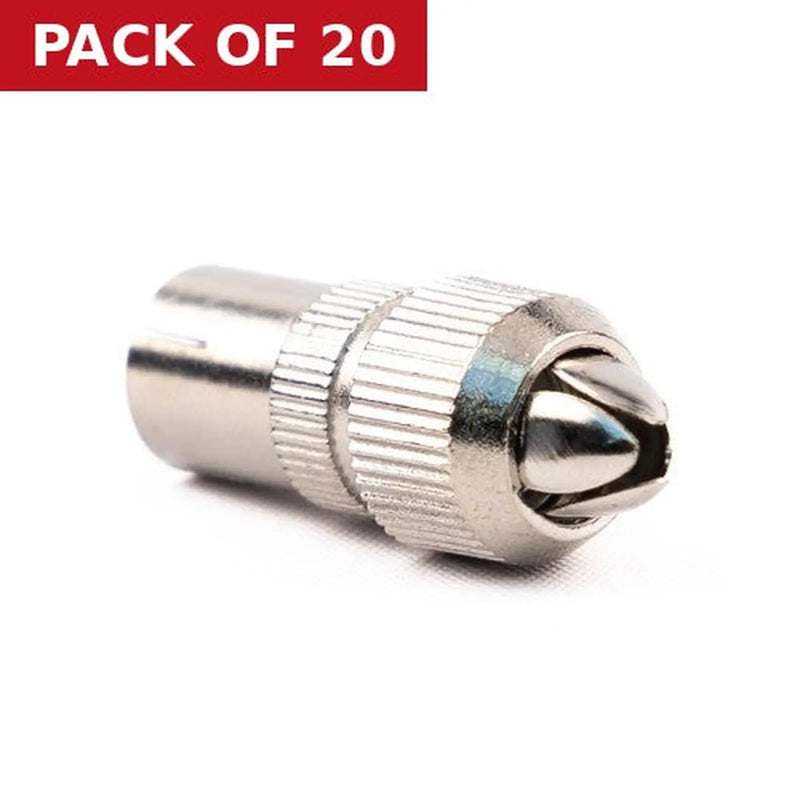 Centurion Female Metal Coaxial Plug - Pack of 20