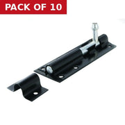 Centurion Tower Bolts, Black, 100mm - Pack of 10