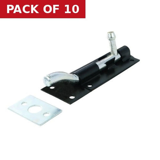 Centurion Necked Tower Bolt, Black, 100mm - Pack of 10
