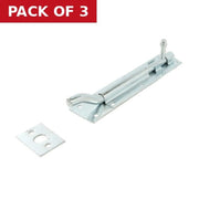 Centurion Necked Tower Bolt, Zinc Plated, 150mm - Pack of 3