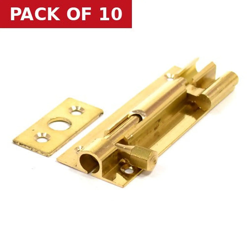 Centurion 75mm x 25mm (1") PB Wide Necked Barrel Bolt - Pack of 10