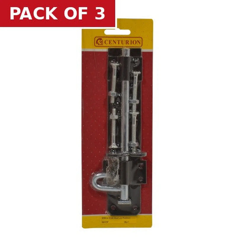Centurion Medium Brenton Padbolts, Black, 200mm - Pack of 3