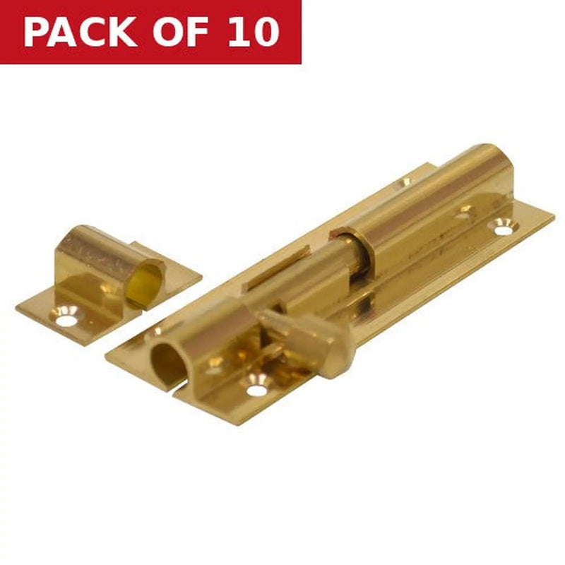 Centurion 75mm x 25mm (1") PB Straight Barrel Bolt - Pack of 10