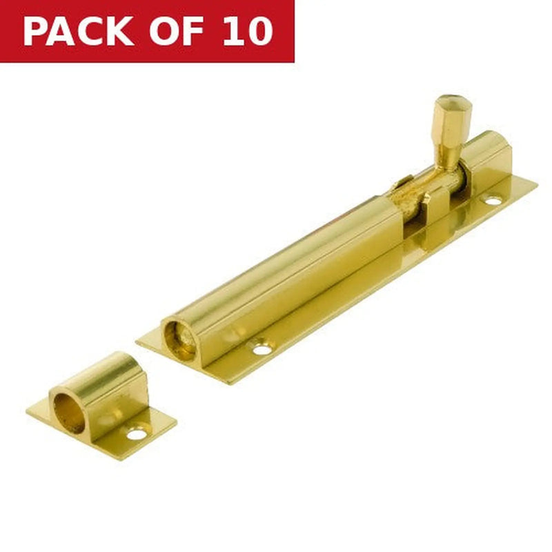 Centurion 100mm x 25mm (1") PB Straight Barrel Bolt - Pack of 10