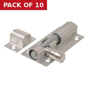 Centurion Straight Barrel Bolts, Aluminium, 25mm x 50mm - Pack of 10