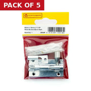 Centurion 50mm x 25mm (1") CP Wide Necked Barrel Bolt - Pack of 5