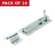 Centurion 100mm (4") ZP Straight Tower Bolt - Pack of 10