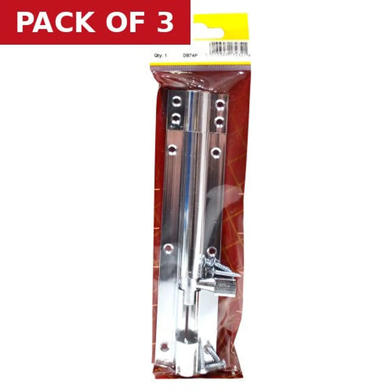 Centurion 150mm x 38mm (1 1/2") CP Wide Straight Barrel Bolt - Pack of 3