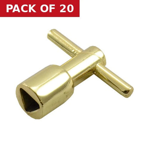 Centurion Polished Brass Meter Box Key - Pack of 20