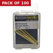 Centurion Electrical Socket Screws, M3.5 x 50mm, Electric Brass - Pack of 100