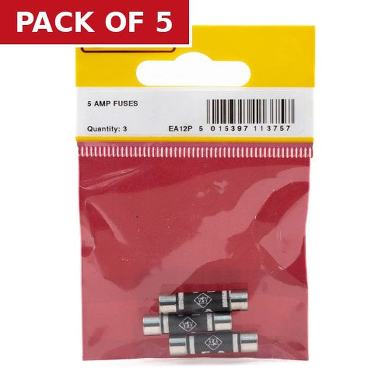 Centurion 5 Amp Fuses (Pack of 3) - Pack of 5