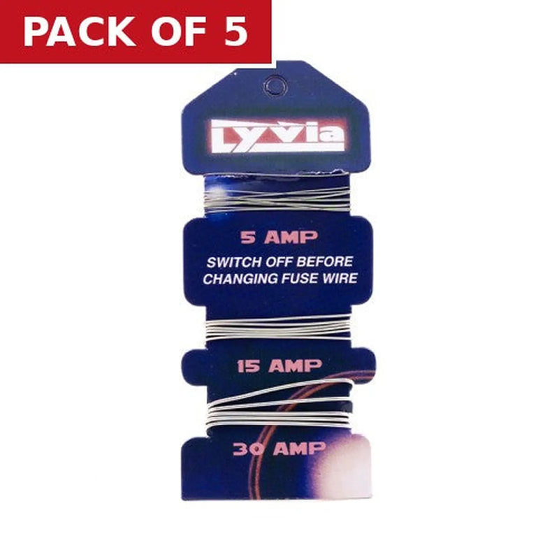 Centurion 5 , 15 & 30 Amp Fuse Wire on card - Pack of 5