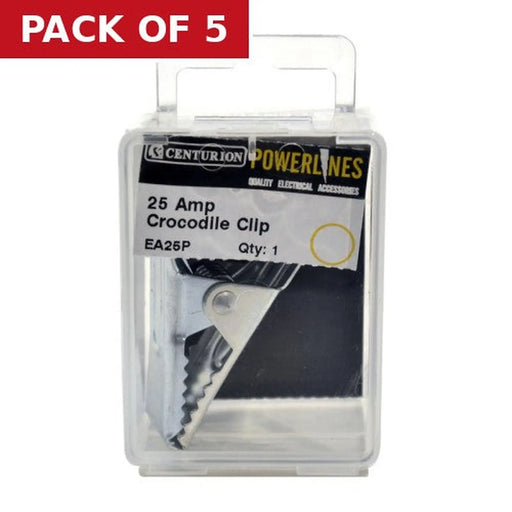 Centurion 25 Amp Crocodile Clip-EA25P - Pack of 5
