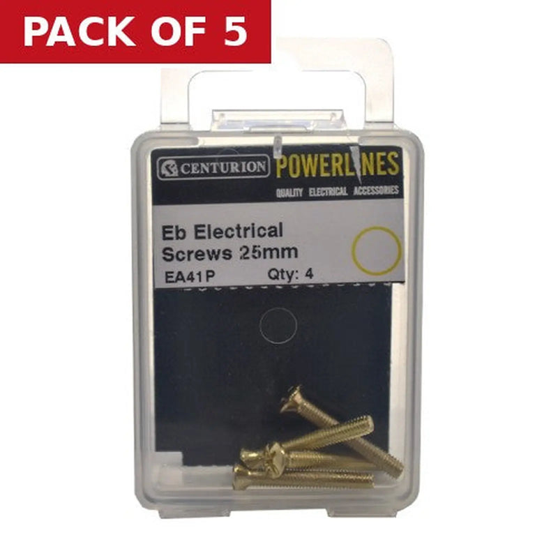 Centurion M3.5 x 25mm EB Electrical Switch And Socket Screws - Pack of 5