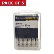 Centurion 3 Amp Terminal Block - 6 Way-EA46P - Pack of 5