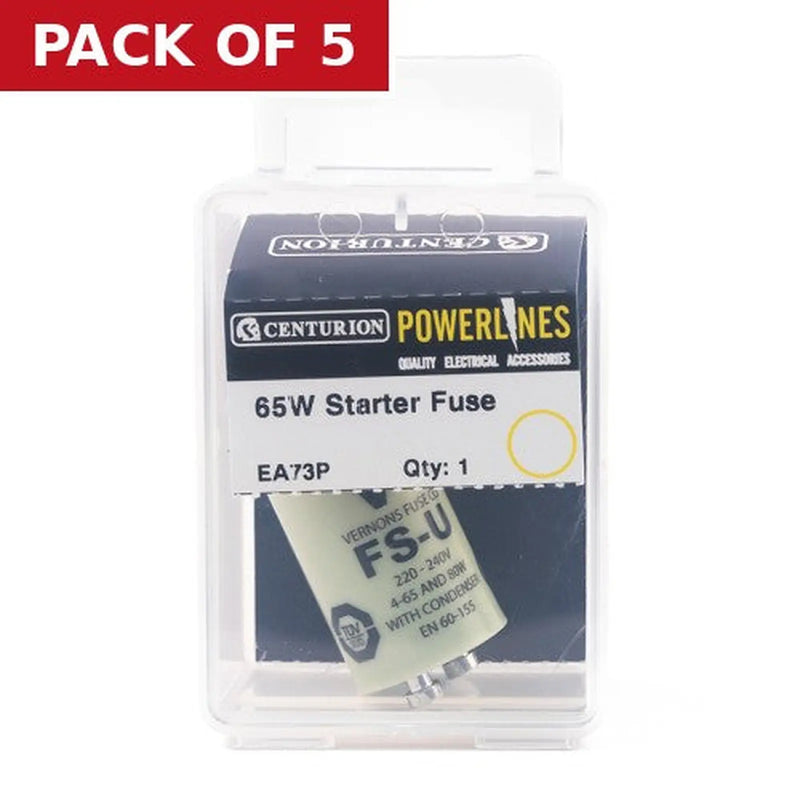 Centurion 65W (4ft Tube) Starter Fuse-EA73P - Pack of 5