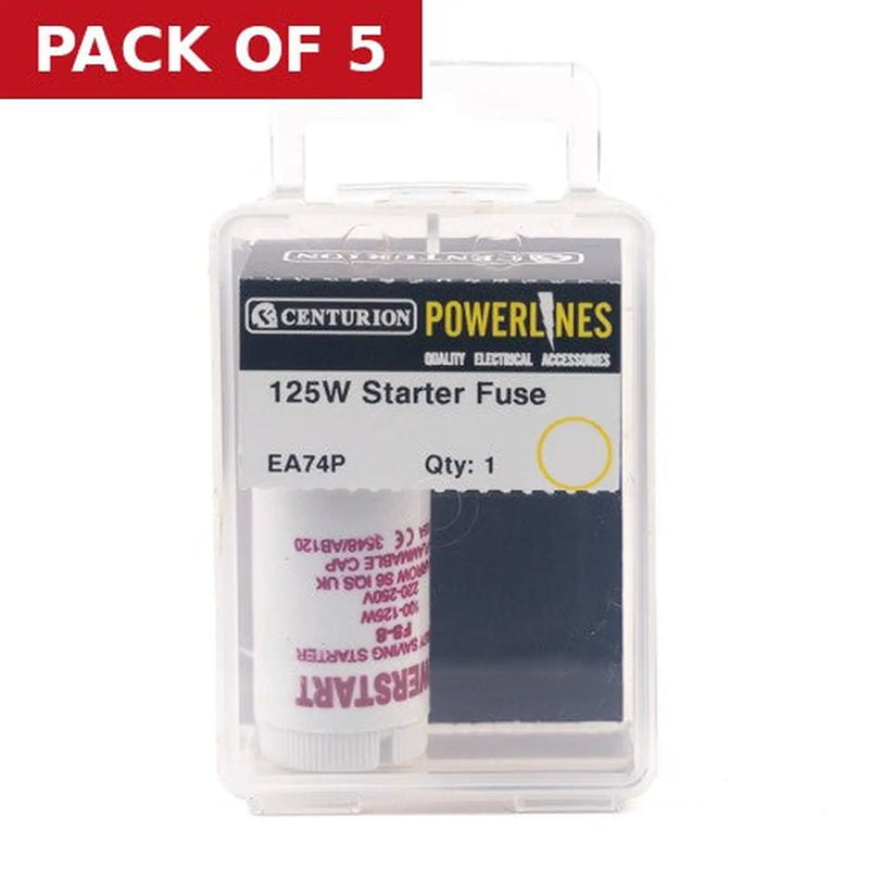 Centurion 125W (8ft Tube) Starter Fuse-EA74P - Pack of 5