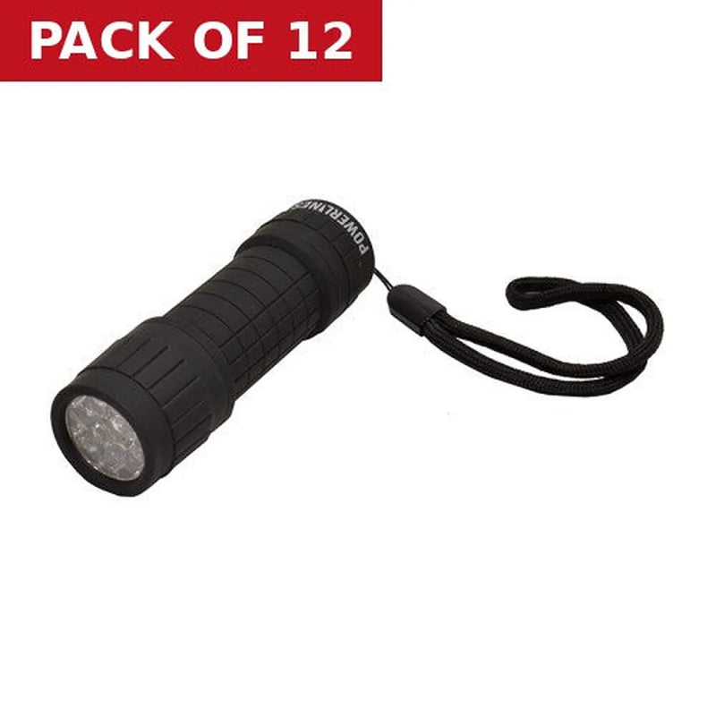 Centurion Black Rubber Coated Mini Torch - Pack of 12