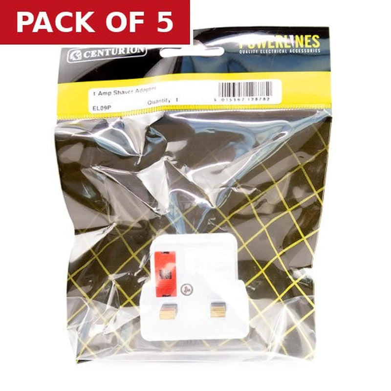 Centurion Shaver Adaptor, 1 Amp - Pack of 5