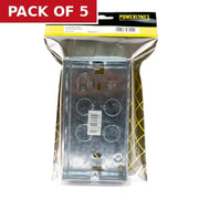 Centurion 2 Gang Galvanised Steel Flush Back Box, 47mm - Pack of 5